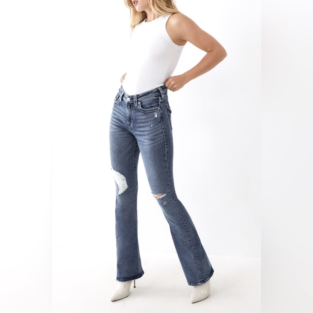 True Religion Joey Mid-Rise Flare Jeans Size 32